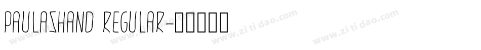 PaulasHand Regular字体转换